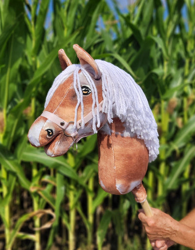 Premium Keppihevonen / Hobby Horse - Tobiano bay white A3