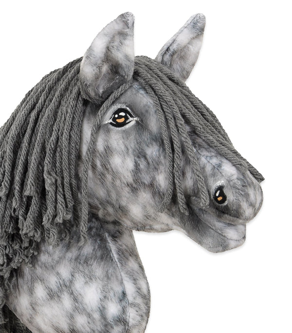 Super Hobby Horse - Super Hobby Horse Premium keppihevonen pilkullinen harmaa hevonen harmaalla harjalla A4