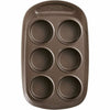 Pyrex muffinssivuoka 6 kupille, ruskea