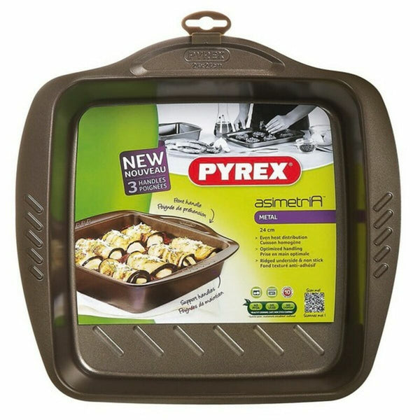 Pyrex ruskea metallinen uunivuoka