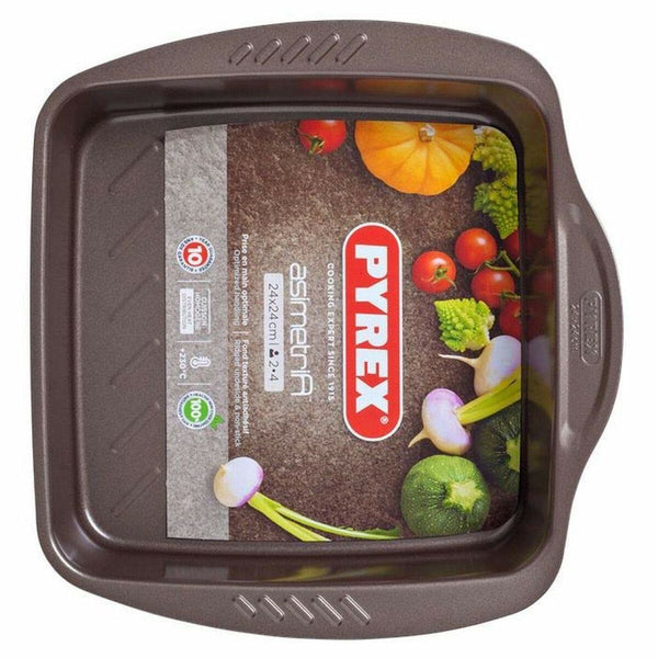 Pyrex ruskea metallinen uunivuoka