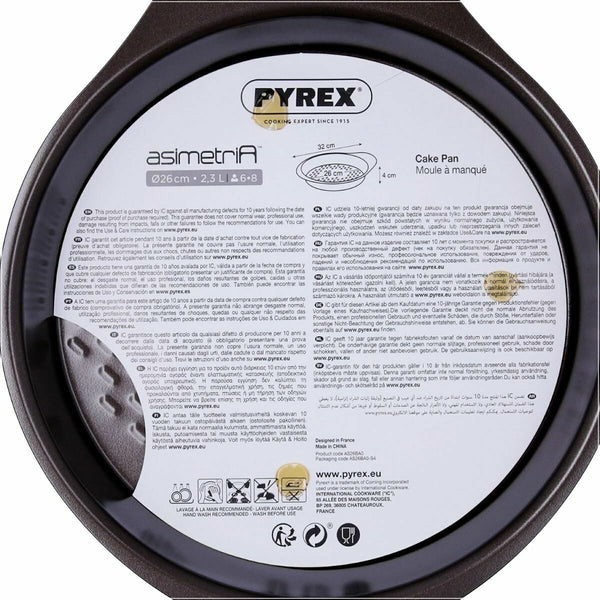 Pyrex ruskea metallinen uunivuoka