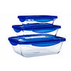 Pyrex Suorakulmainen Säilytysrasia 800 ml
