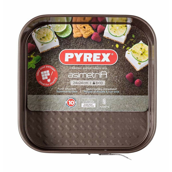 Pyrex irtopohjavuoka ruostumattomasta teräksestä, ruskea