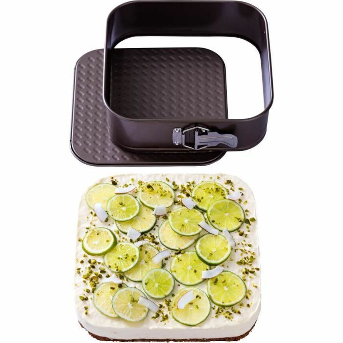 Pyrex irtopohjavuoka ruostumattomasta teräksestä, ruskea