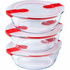 Pyrex Cook & Heat Ruoan Säilytysrasia 1,1 L 3 kpl