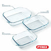 Pyrex Uunivuokasetti 3 Kpl Läpinäkyvä