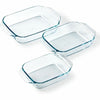 Pyrex Uunivuokasetti 3 Kpl Läpinäkyvä