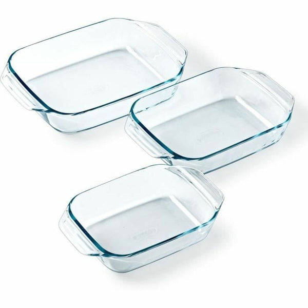 Pyrex Uunivuokasetti 3 Kpl Läpinäkyvä