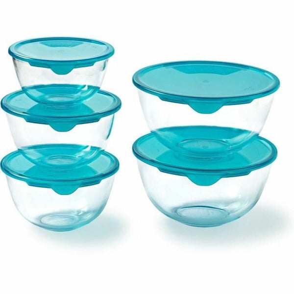 Pyrex Eväsrasiasetti 5 Kpl Läpinäkyvä Turkoosi