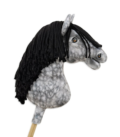 Premium Keppihevonen / Hobby Horse - Dapple grey with black A3