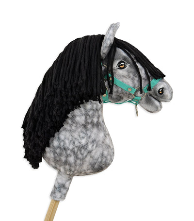Premium Keppihevonen / Hobby Horse - Dapple grey with black A3