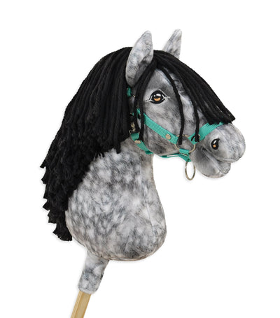 Premium Keppihevonen / Hobby Horse - Dapple grey with black A3