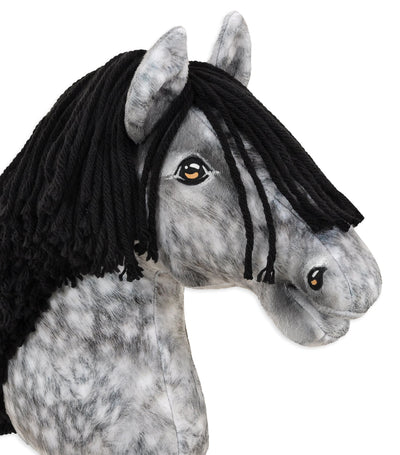 Premium Keppihevonen / Hobby Horse - Dapple grey with black A3