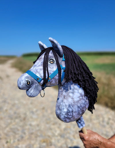 Premium Keppihevonen / Hobby Horse - Dapple grey with black A3