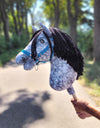 Premium Keppihevonen / Hobby Horse - Dapple grey with black A3