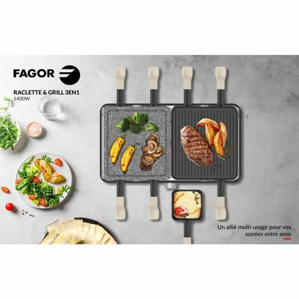 Fagor Raclette-grilli 8 hengelle - Vuodevaatteet.fi
