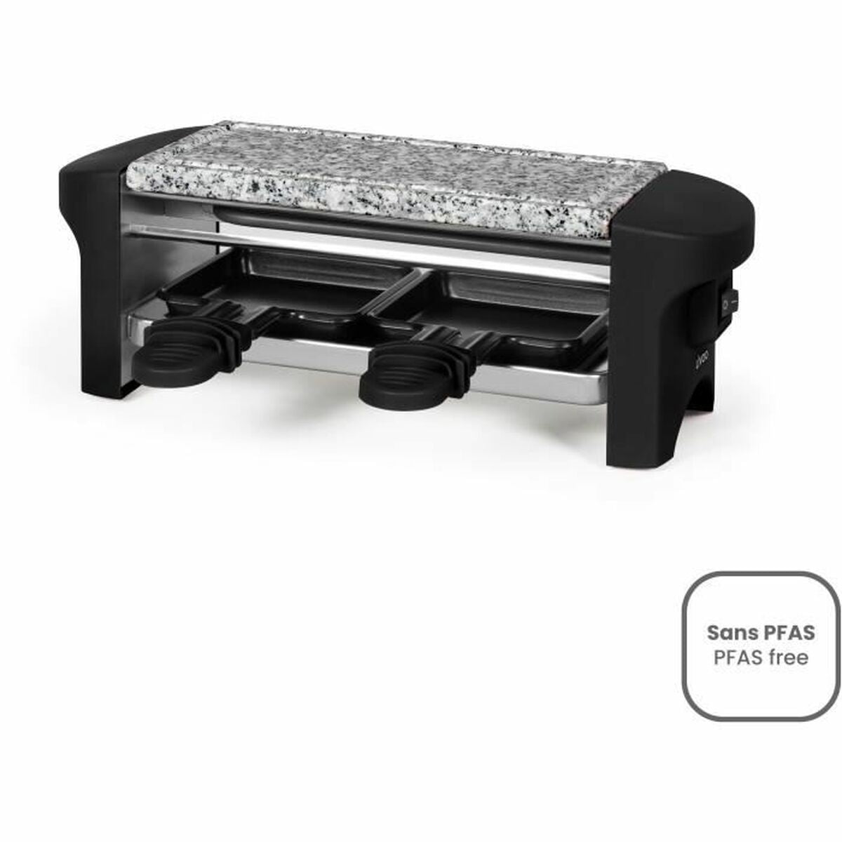 Raclette-grilli Livoo Musta Harmaa 350 W - Vuodevaatteet.fi