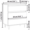 Betoninharmaa senkki Laurentina 60x35x70cm (puinen)