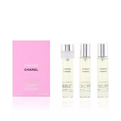 Chance eau fraiche eau de toilette twist & spray, 3 täyttöpakkausta, 3 x 20 ml.
