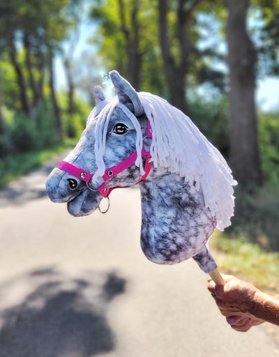 Premium Keppihevonen / Hobby Horse - Dapple grey with white A3