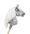 Super Hobby Horse - Super Hobby Horse Premium keppihevonen pilkullinen harmaa hevonen valkoisella harjalla A4