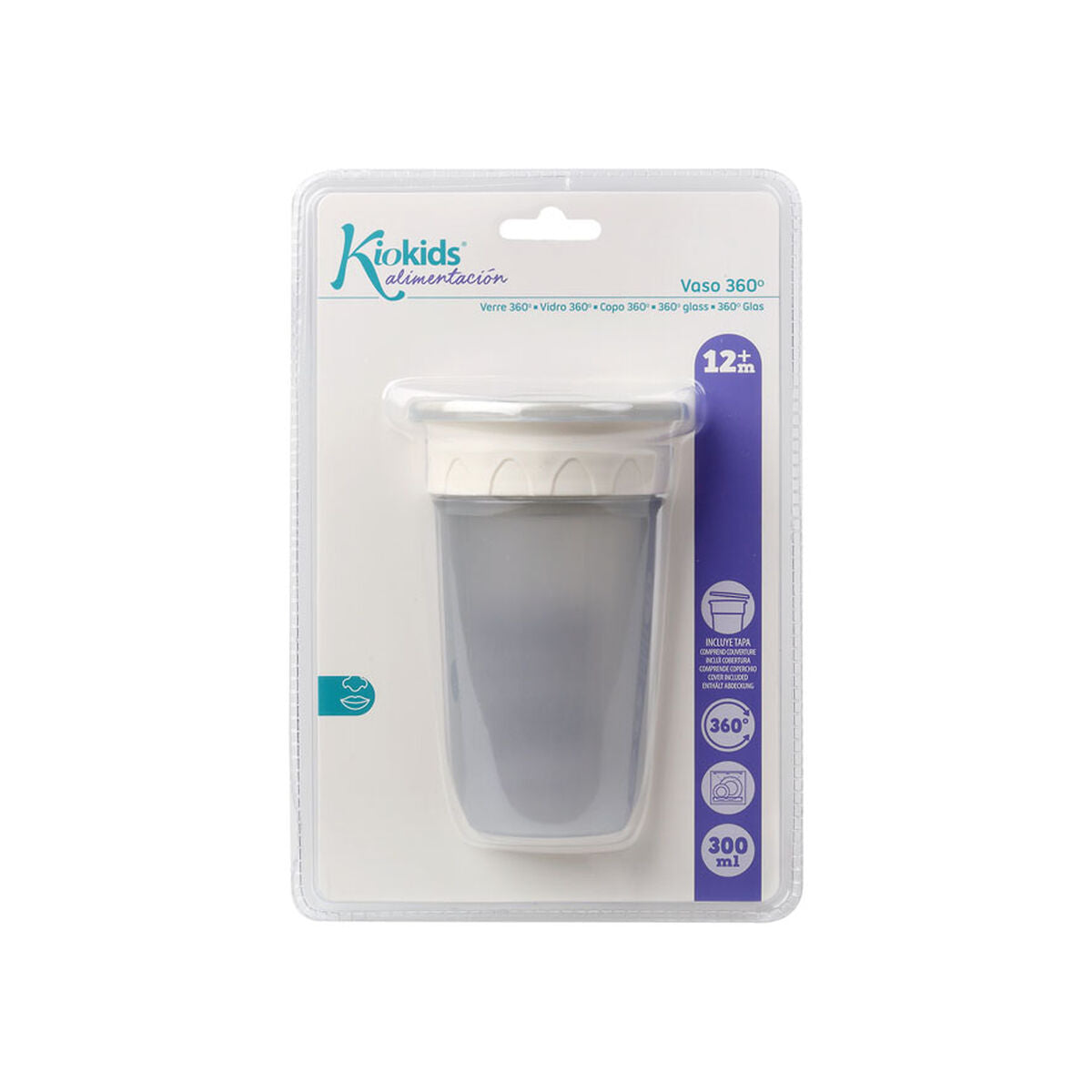 Lasten Vuotamaton Juomalasi 300 ml Harmaa
