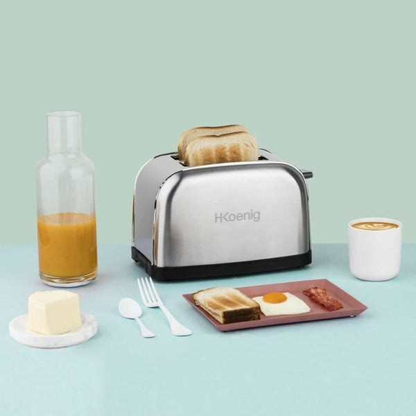 Hkoenig Hopeinen Leivänpaahdin 850 W - Vuodevaatteet.fi