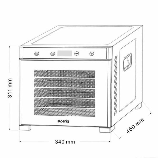 Hkoenig 650 W ruoankuivain