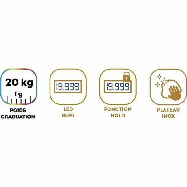 Keittiövaaka Little Balance Perfect, teräs - Vuodevaatteet.fi