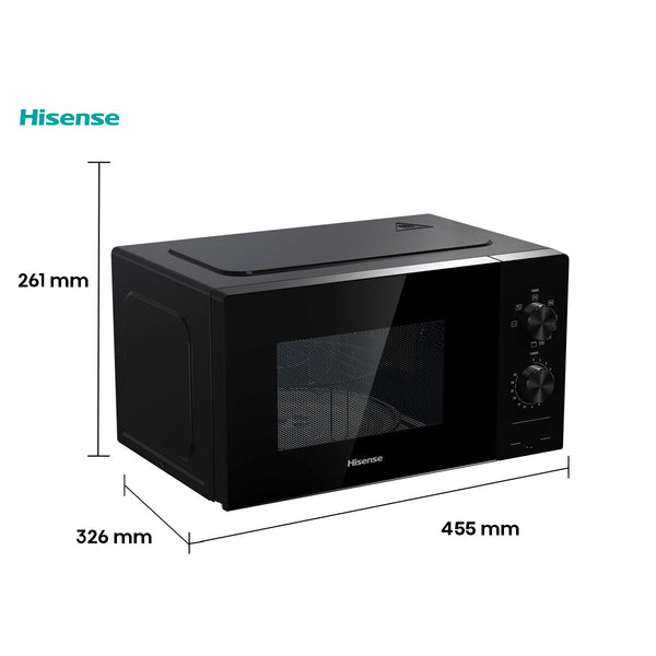 Hisense Musta Mikroaaltouuni 700 W 20 L - Vuodevaatteet.fi
