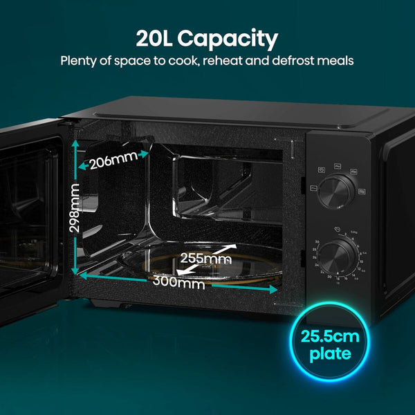 Hisense musta mikroaaltouuni 700W, 20L - Vuodevaatteet.fi