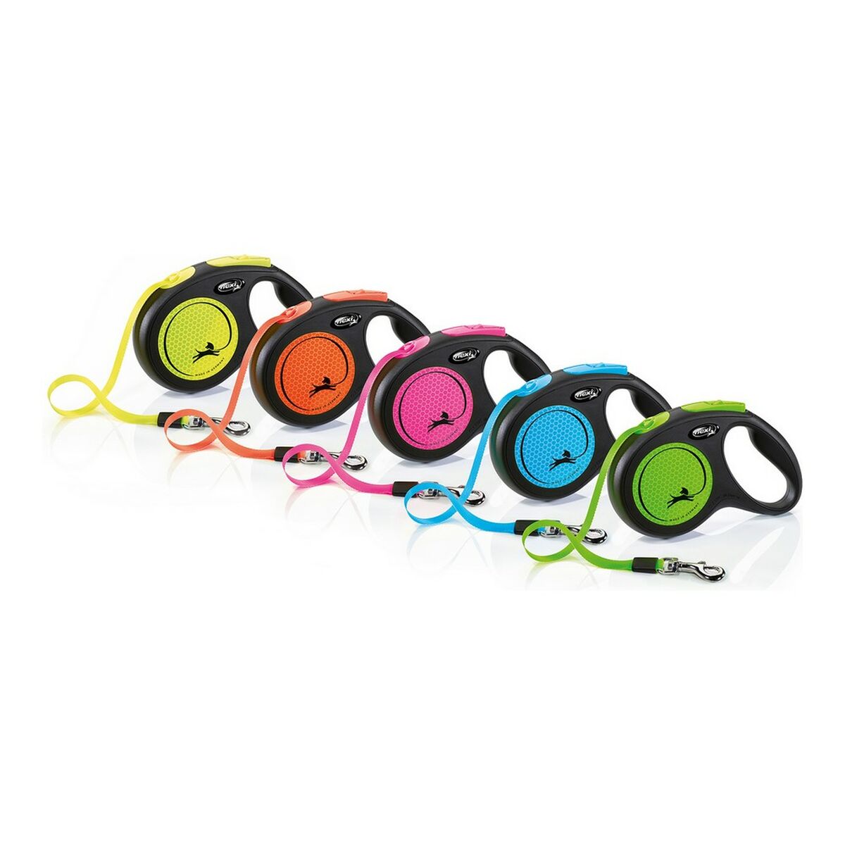 Koiran talutushihna Flexi Neon 5m Oranssi Koko M