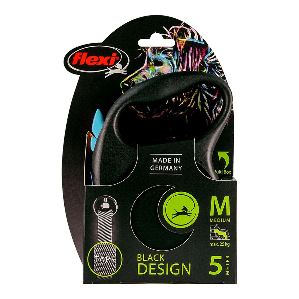 Flexi Black Design koiran talutushihna 5m sininen M