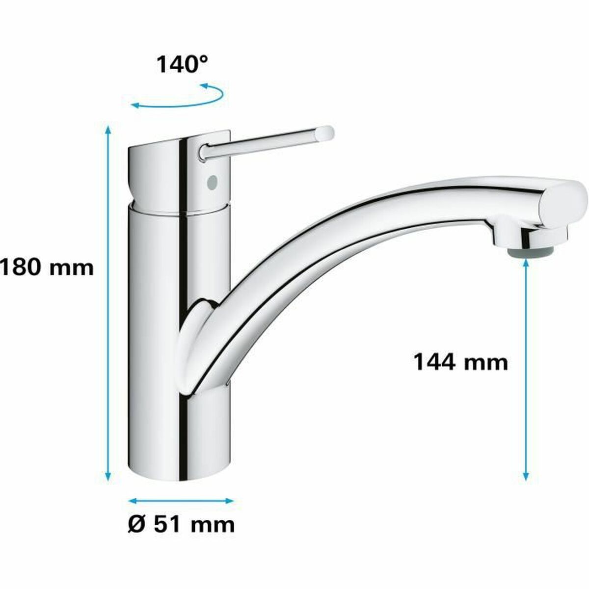 Grohe Hopeinen Sekoitushana