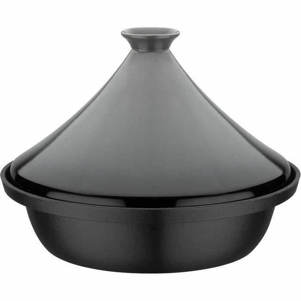 Tagine-vuoka kannella, musta/harmaa