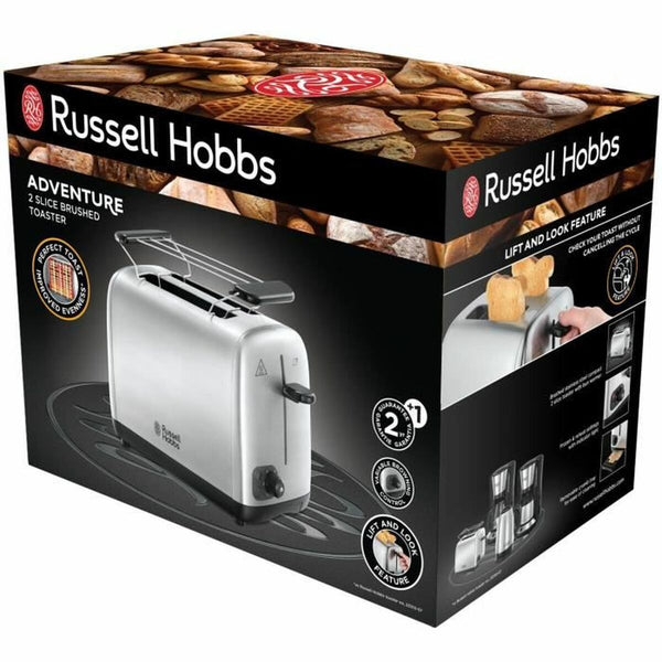 Russell Hobbs Hopeinen Leivänpaahdin 850W - Vuodevaatteet.fi