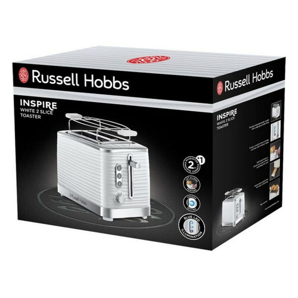Russell Hobbs Valkoinen Leivänpaahdin 1050W - Vuodevaatteet.fi