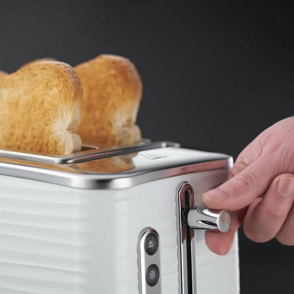 Russell Hobbs Valkoinen Leivänpaahdin 1050W - Vuodevaatteet.fi