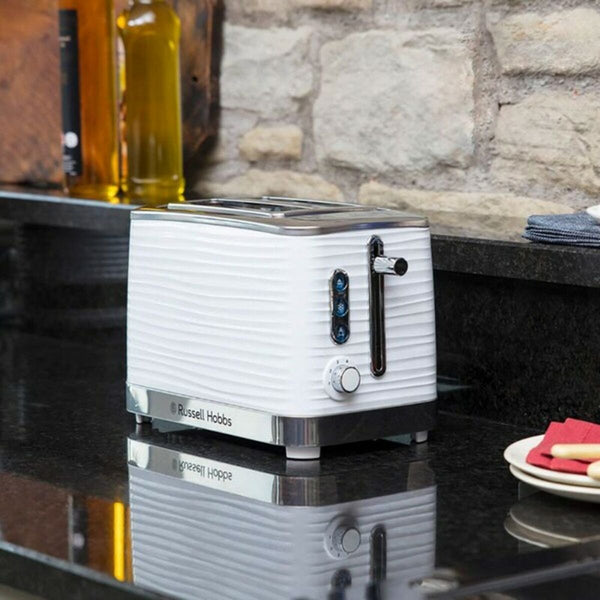 Russell Hobbs Valkoinen Leivänpaahdin 1050W - Vuodevaatteet.fi