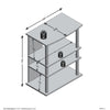 FMD TV/Hi-Fi taso 3 lokeroa 65x40x79,2 cm tammi