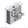 FMD Kaappi 3 laatikkoa ja ovea 99x31,5x101,2 cm sininen