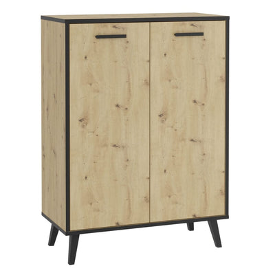 FMD Kenkäkaappi 5 lokerolla 68,5x33x93,5 cm artesaanitammi