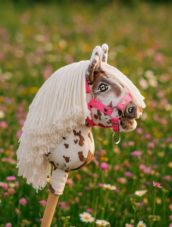 Super Hobby Horse - Super Hobby Horse Premium keppihevonen ruskea leopardi valkoisella harjalla A5