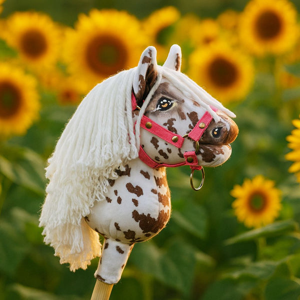 Super Hobby Horse - Super Hobby Horse Premium keppihevonen ruskea leopardi valkoisella harjalla A5