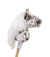 Super Hobby Horse - Super Hobby Horse Premium keppihevonen ruskea leopardi valkoisella harjalla A5