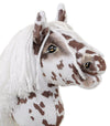 Super Hobby Horse - Super Hobby Horse Premium keppihevonen ruskea leopardi valkoisella harjalla A5