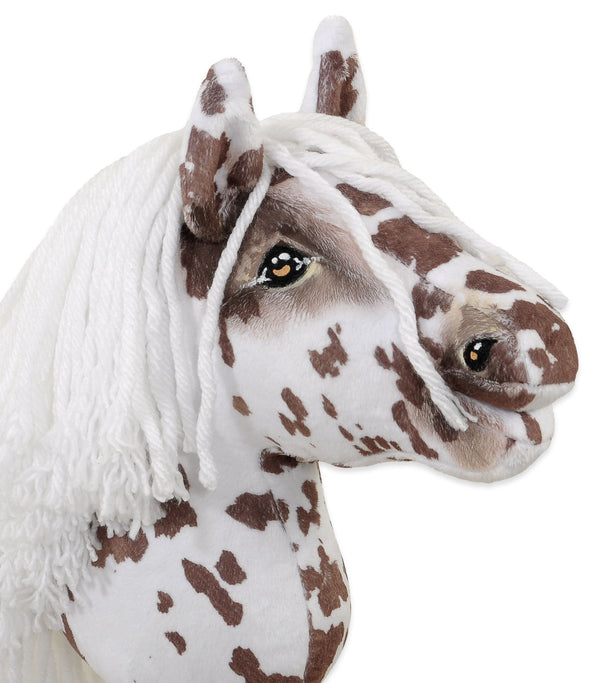 Super Hobby Horse - Super Hobby Horse Premium keppihevonen ruskea leopardi valkoisella harjalla A5