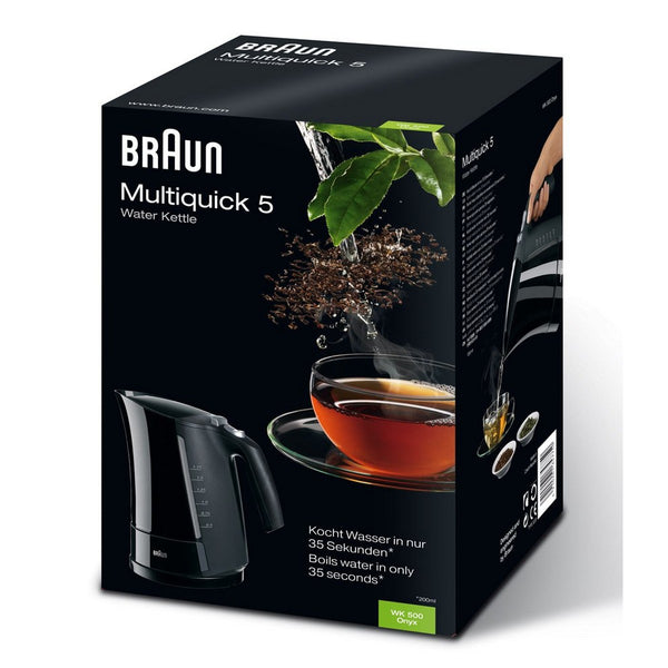 Braun vedenkeitin LED-valolla, 1,7 L, musta - Vuodevaatteet.fi