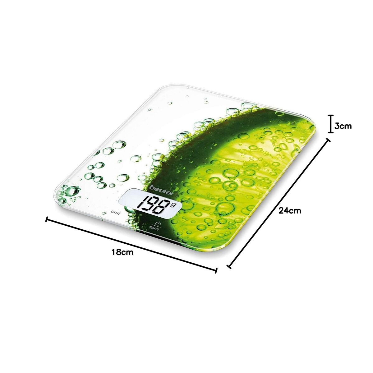 Beurer Lime Keittiövaaka 5 kg - Vuodevaatteet.fi